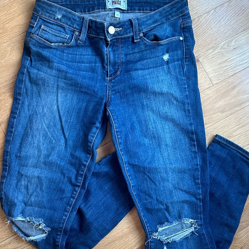 PAIGE Blue Skinny Jeans
